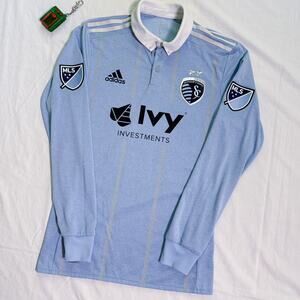 Sporting Kansas City Authentic Adidas 2017/2018 Home Jersey Long Sleeve - S